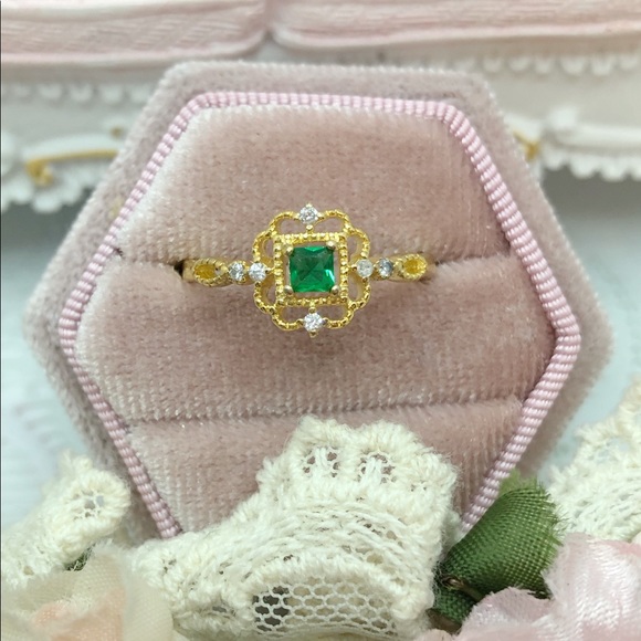 S925 Emerald Rings 💍 - Picture 1 of 5